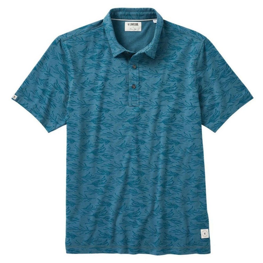 Apparel * | Linksoul Seaweed Print Anza Polo River