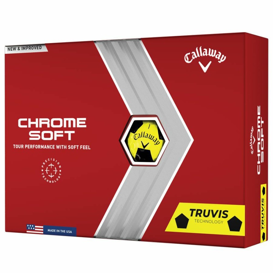 Golf Balls * | Callaway Chrome Soft 2022 Truvis Yellow Golf Balls