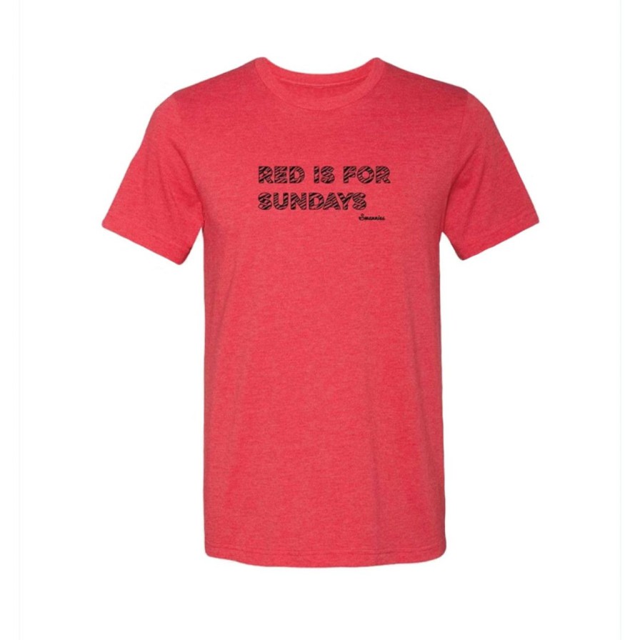 Apparel * | Swannies Red Is For Sundays Tee Red Heather