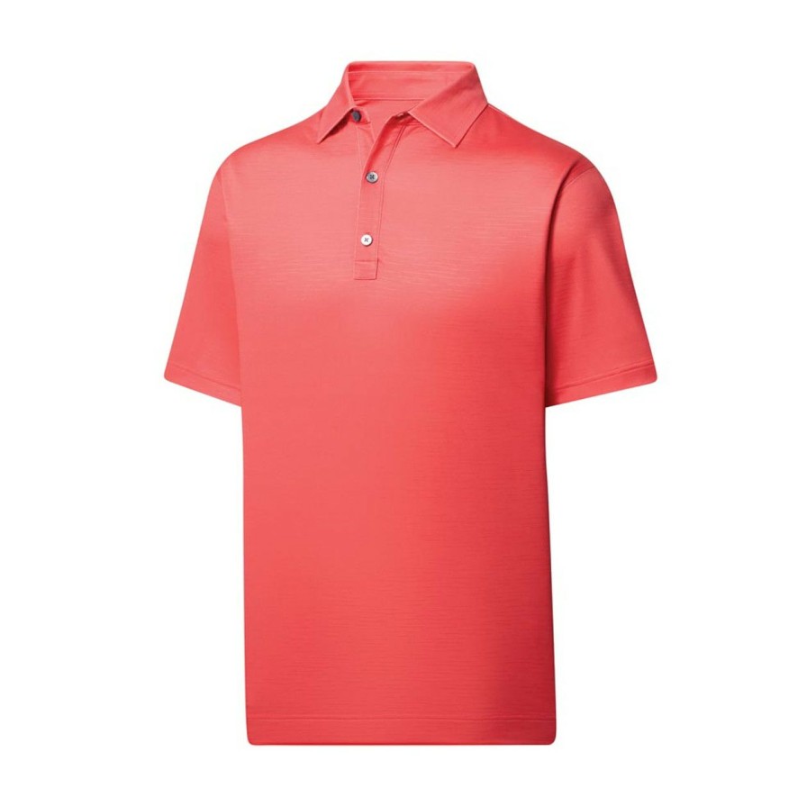 Apparel * | Footjoy Slub Yarn Solid Self Collar Polo