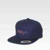 Apparel * | Matte Grey Sandscript Snapback Hat Navy