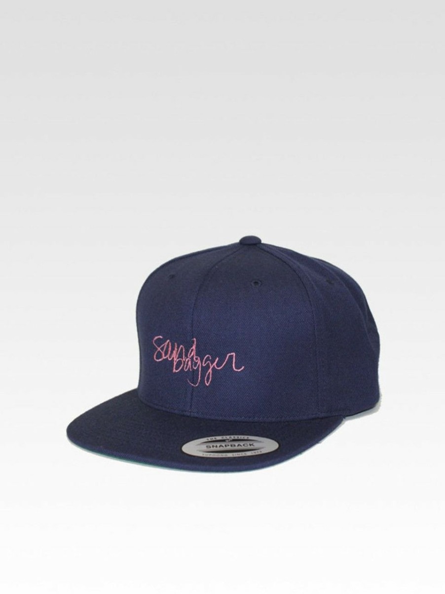 Apparel * | Matte Grey Sandscript Snapback Hat Navy