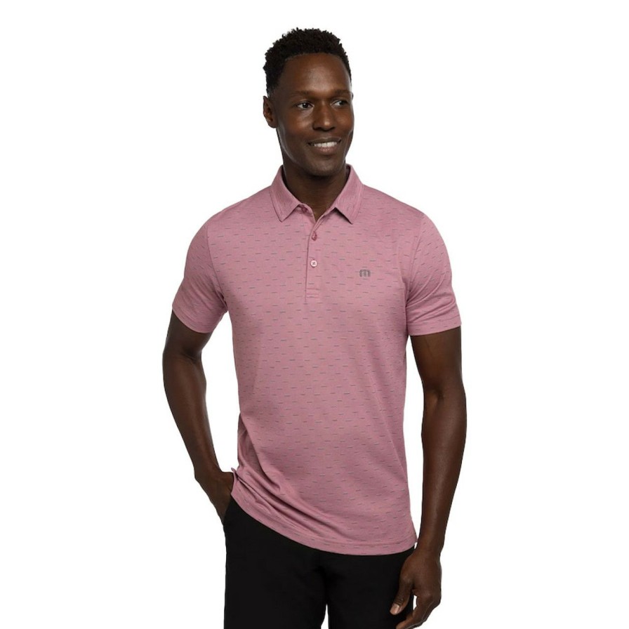 Apparel * | Travis Mathew Colorful City Polo Heather Earth Red