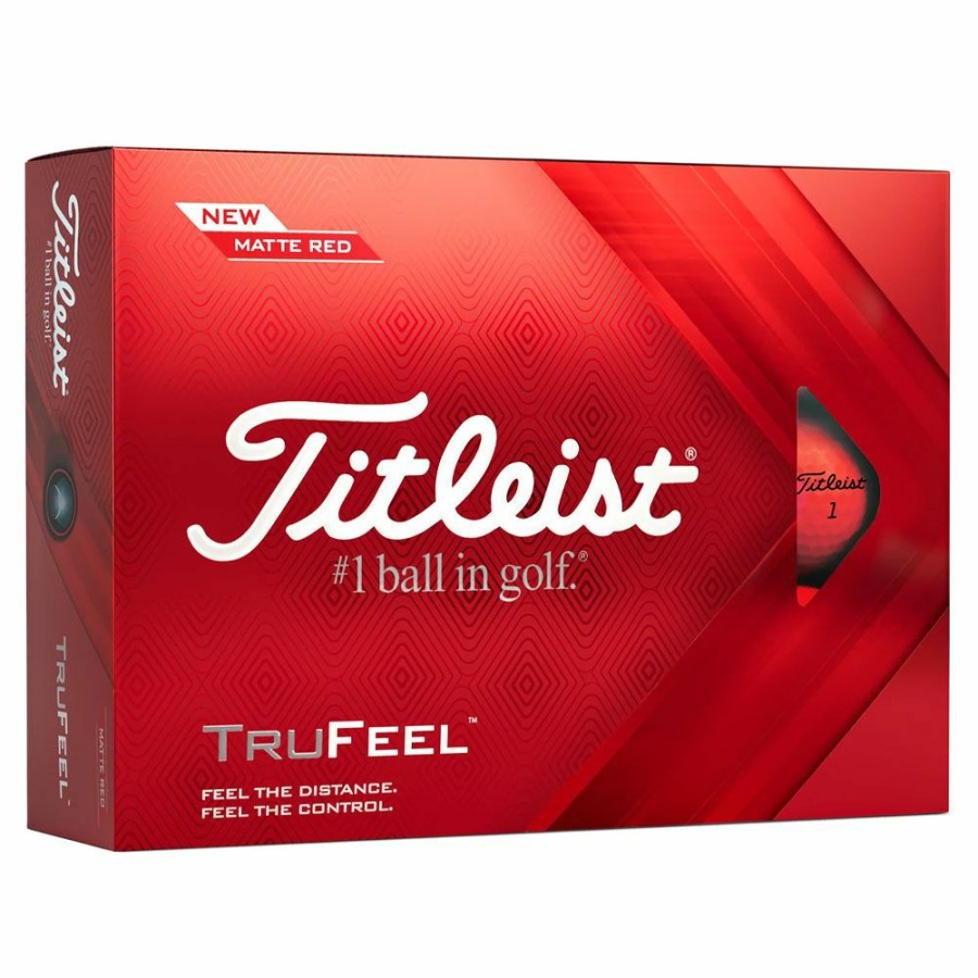 Golf Balls * | Titleist Trufeel 2022 Matte Red Golf Balls