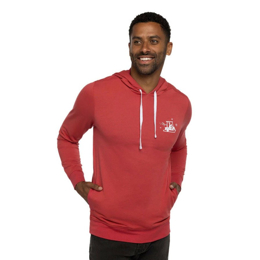 Apparel * | Travis Mathew Chestnuts Roasting Hoodie Heather Red