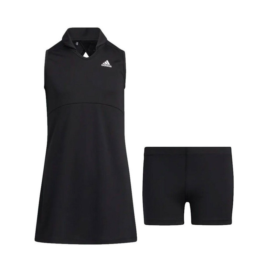 Apparel * | Adidas Junior Girls Dress Black White