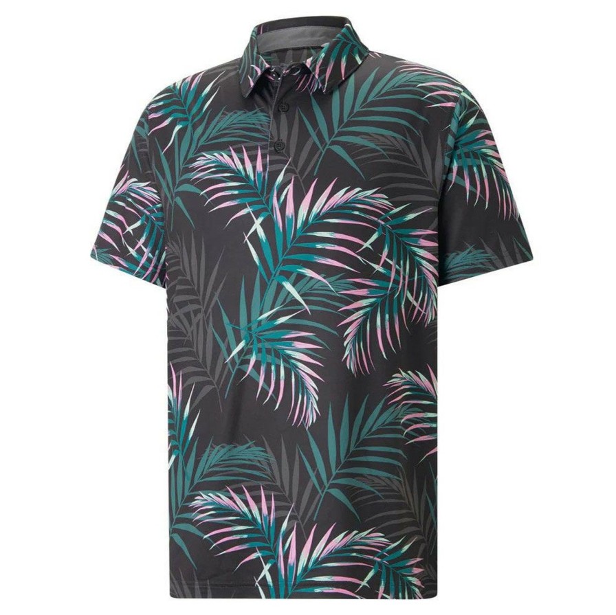 Apparel * | Puma Cloudspun Palm Leaf Polo