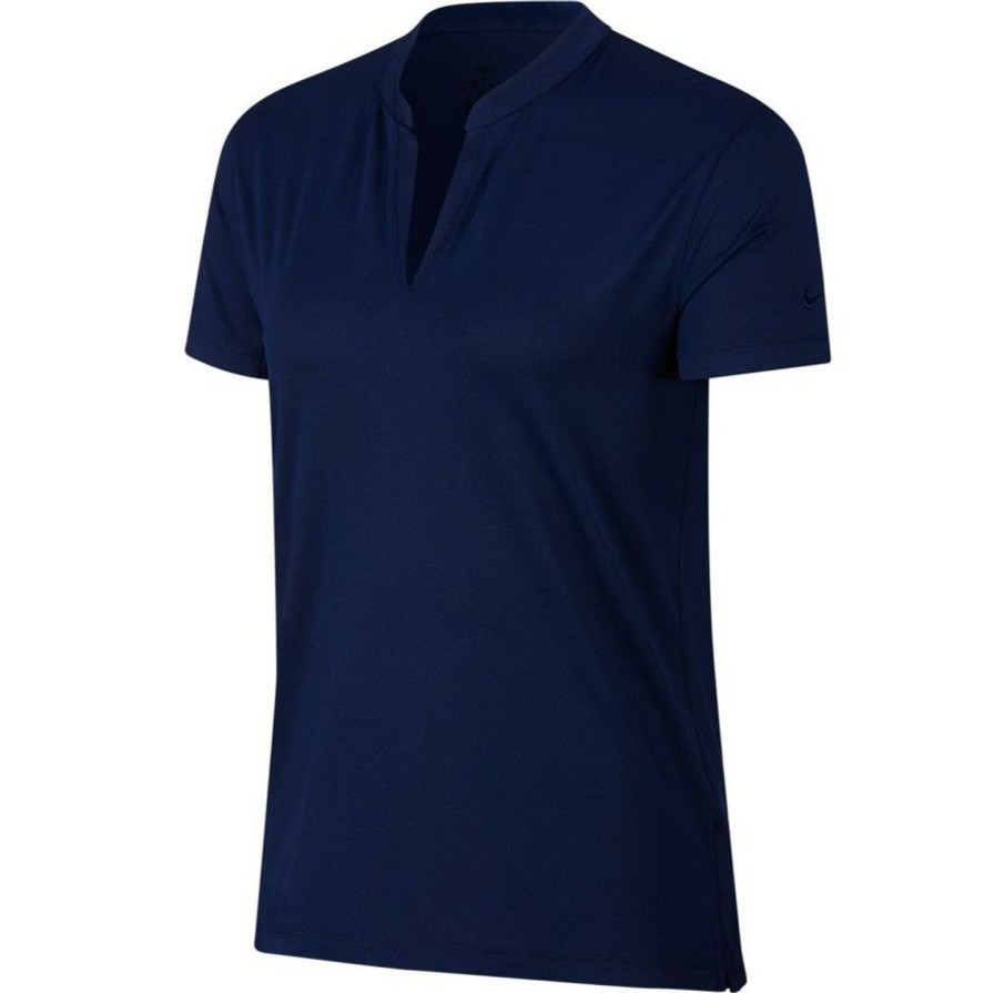 Apparel * | Nike Women'S Dry Open Placket Polo Obsidian Blue Void