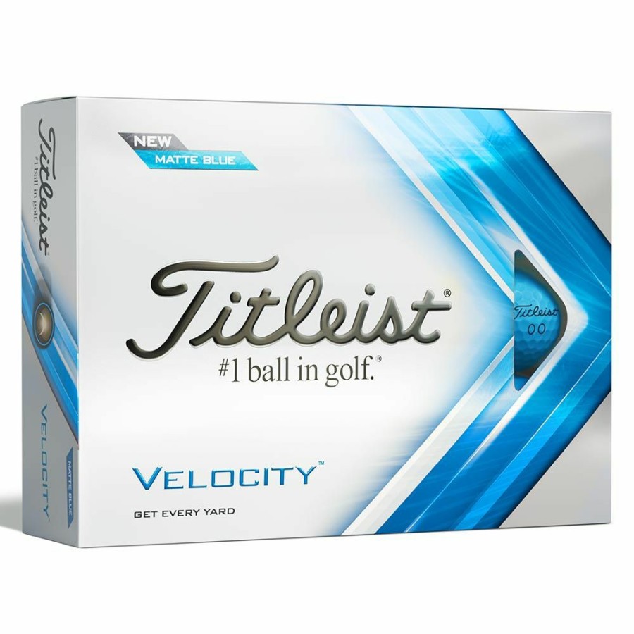 Golf Balls * | Titleist Velocity 2022 Matte Blue Golf Balls