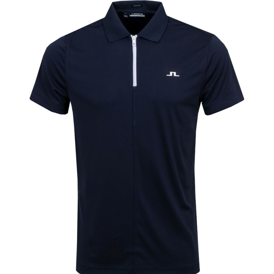 Apparel * | J.Lindeberg Fredric Polo Relaxed Fit Jl Navy