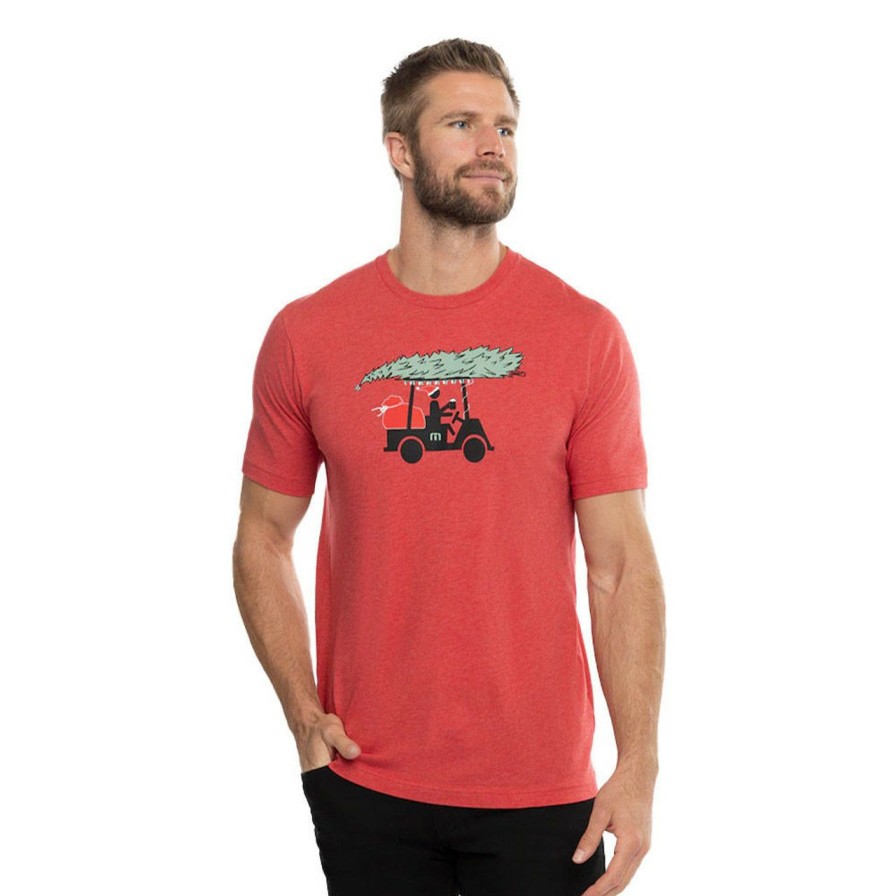 Apparel * | Travis Mathew Midnight Ride Tee Heather Red