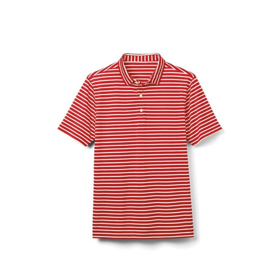 Apparel * | Footjoy Junior Striped Pique Self Collar Polo