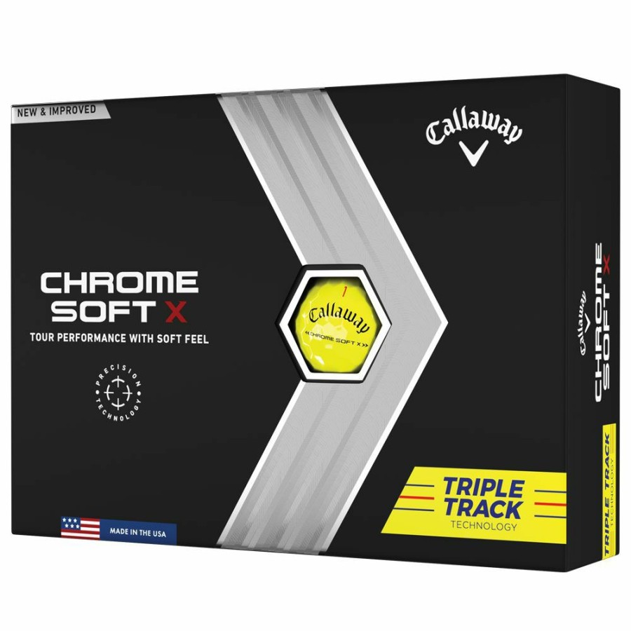 Golf Balls * | Callaway Chrome Soft X 2022 Triple Track Yellow Golf Balls