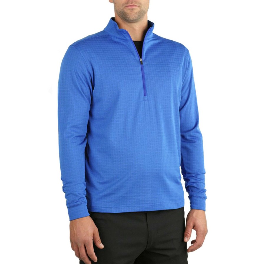 Apparel * | Straight Down Hoffman Half Zip Victory Blue