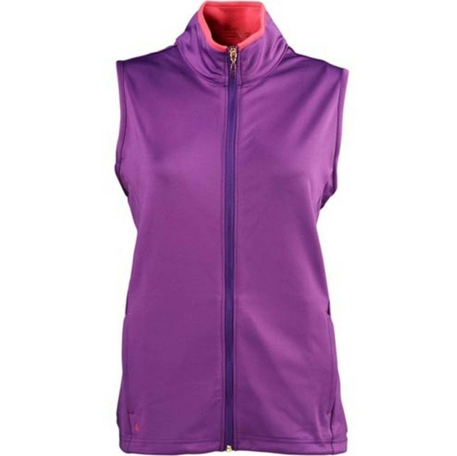 Apparel * | Nancy Lopez Leisure Vest Grape Pomegranate