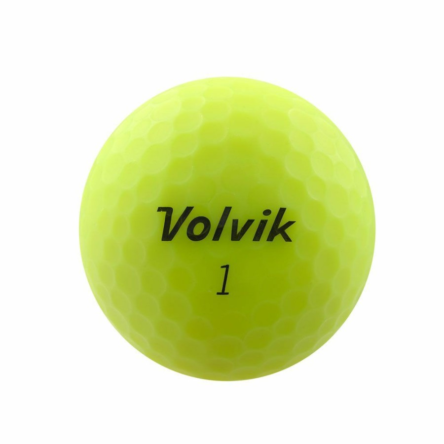 Golf Balls * | Volvik Vivid Yellow Golf Balls (Sleeve Of 3)