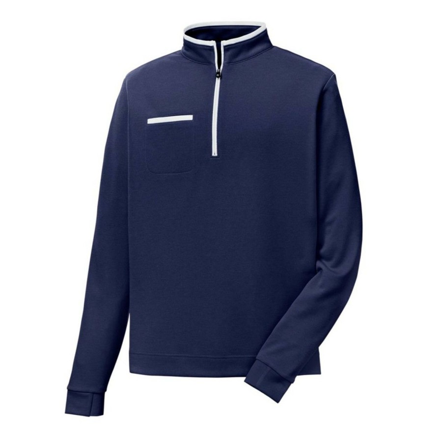 Apparel * | Footjoy Fleece 1/4 Zip With Contrast Trim