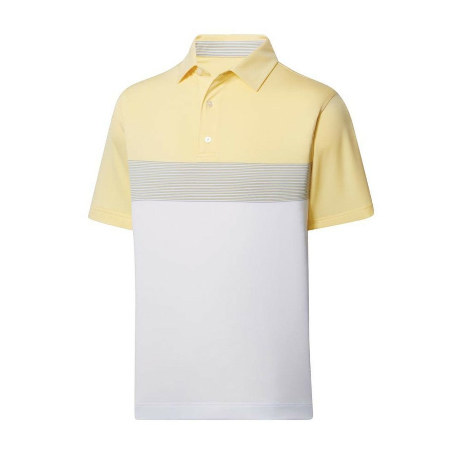 Apparel * | Footjoy Lisle Color Block Self Collar Polo